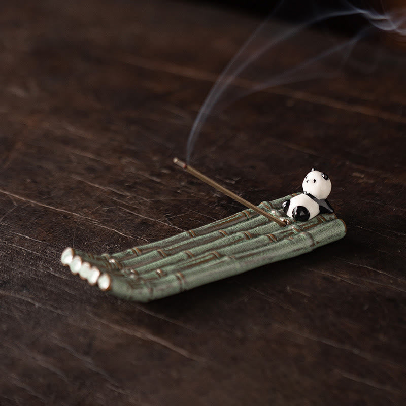 Buddha Stonesパンダホームデコレーション香炉 - 仰向けになったパンダ（13.7×4.2×2.8cm） - image 10