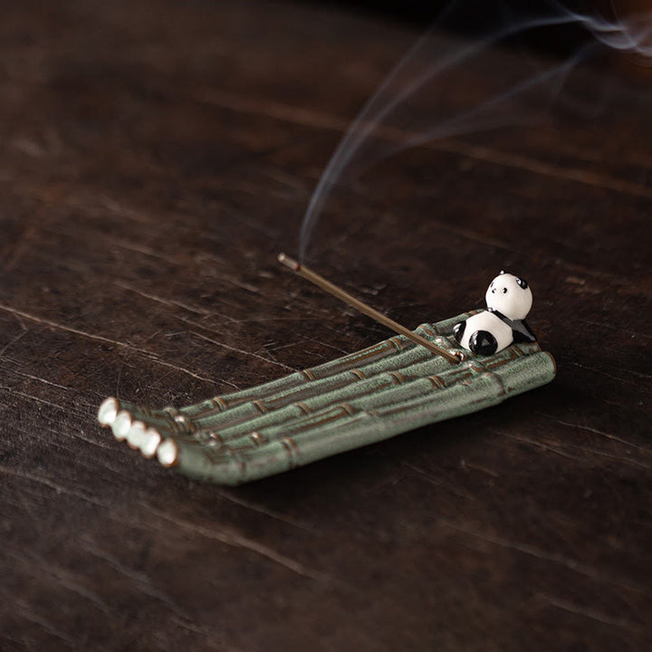 Buddha Stonesパンダホームデコレーション香炉 - 仰向けになったパンダ（13.7×4.2×2.8cm） - image 10