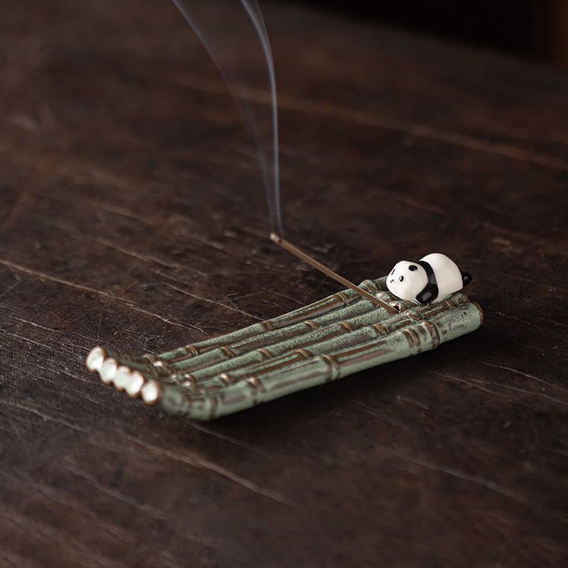 Buddha Stonesパンダホームデコレーション香炉 - お腹を下に寝かせたパンダ（13.6×4.1×1.9cm） - image 14