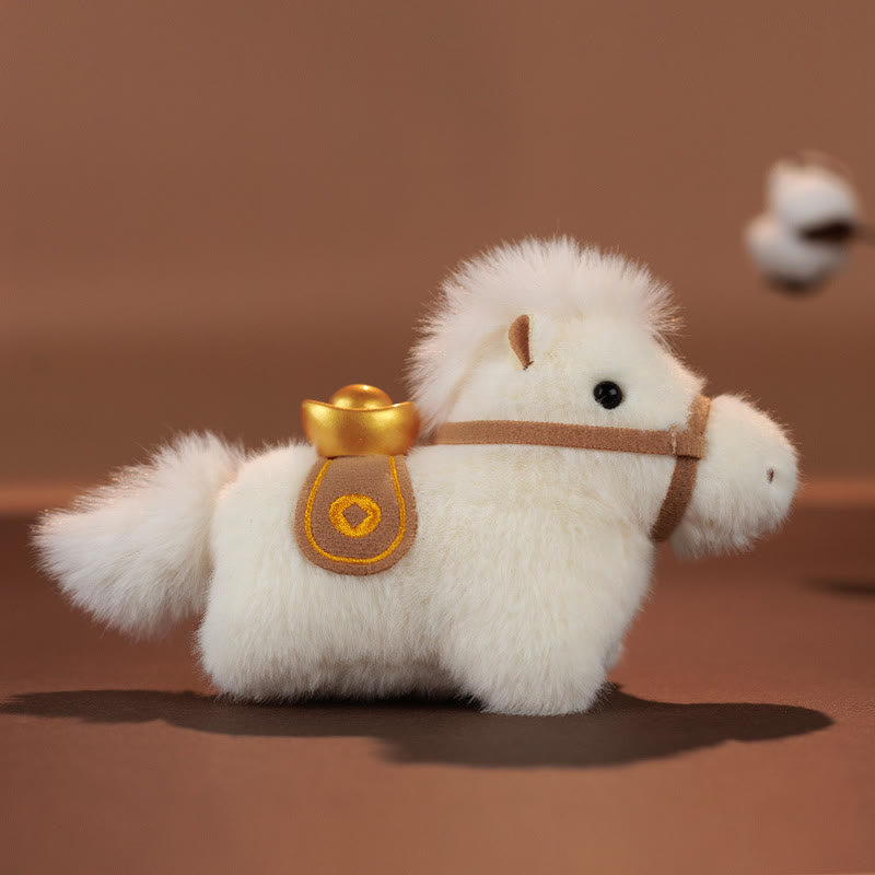 Buddha Stones午年 金塊 単色 ぬいぐるみ ポニー 吊り下げ装飾 - image 3