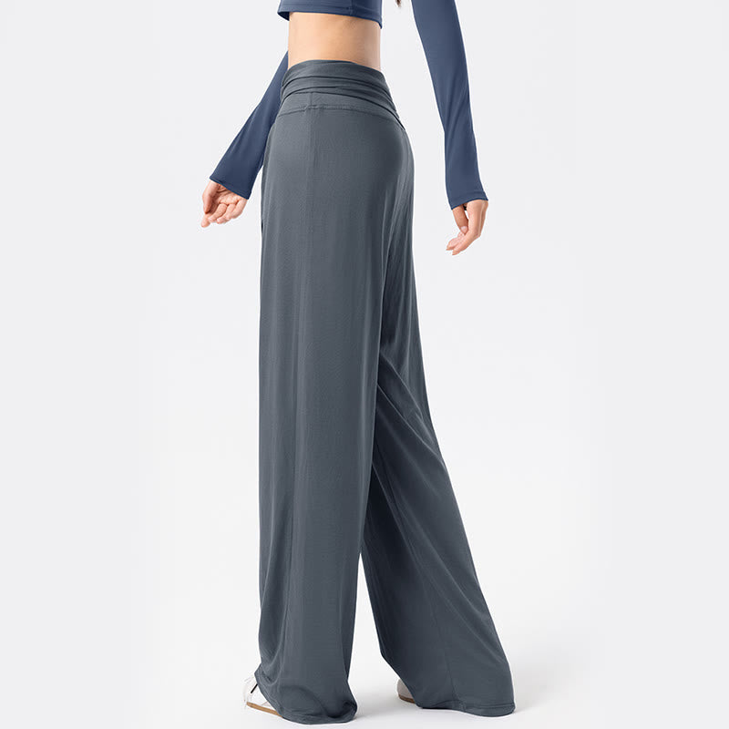 Buddha Stonesカジュアル レースアップ 通気性 スポーツ レディース ワイドレッグパンツ - image 5