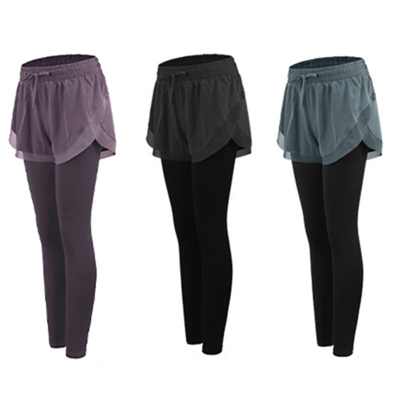 Buddha Stones 2 in 1 スポーツタイツ アウトドア フィットネス レディース レギンス ヨガパンツ - image 14