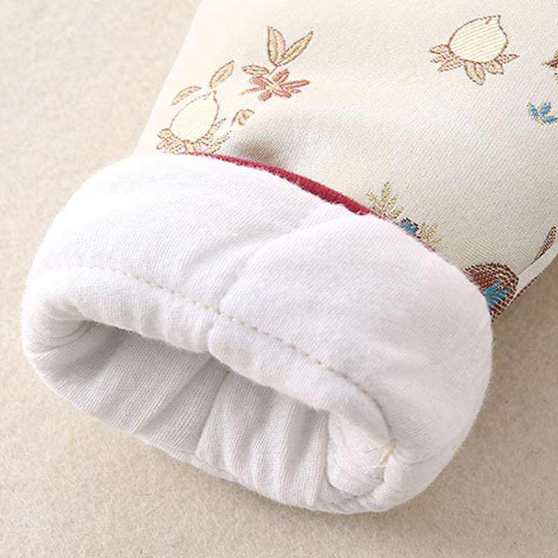 Buddha Stones 2点セット 冬用 ウサギ ピーチ柄 ベビー 幼児 男の子 コットン 長袖 タンスーツ 伸縮性ウエスト パンツ ポケット付き 衣装セット - image 10