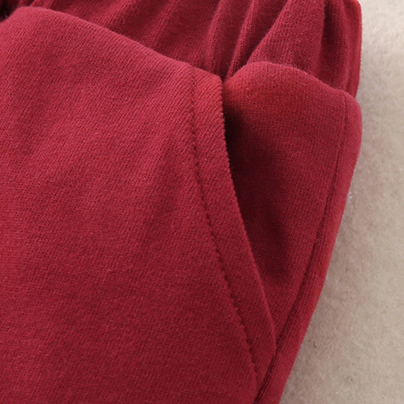 Buddha Stones 2点セット 冬用 ウサギ ピーチ柄 ベビー 幼児 男の子 コットン 長袖 タンスーツ 伸縮性ウエスト パンツ ポケット付き 衣装セット - image 16