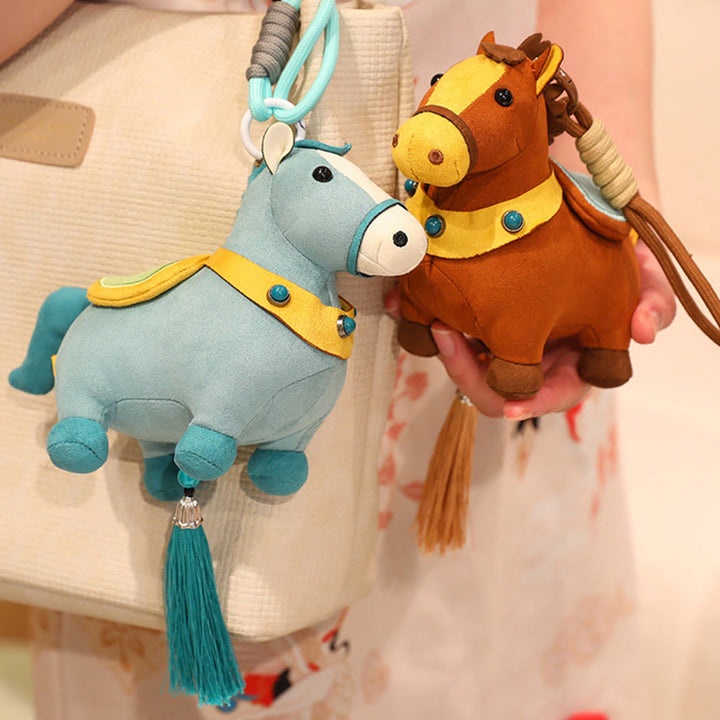 馬年用Buddha Stonesマルチカラー かわいい馬のタッセル豊かさロープ 吊り下げ装飾 - image 20