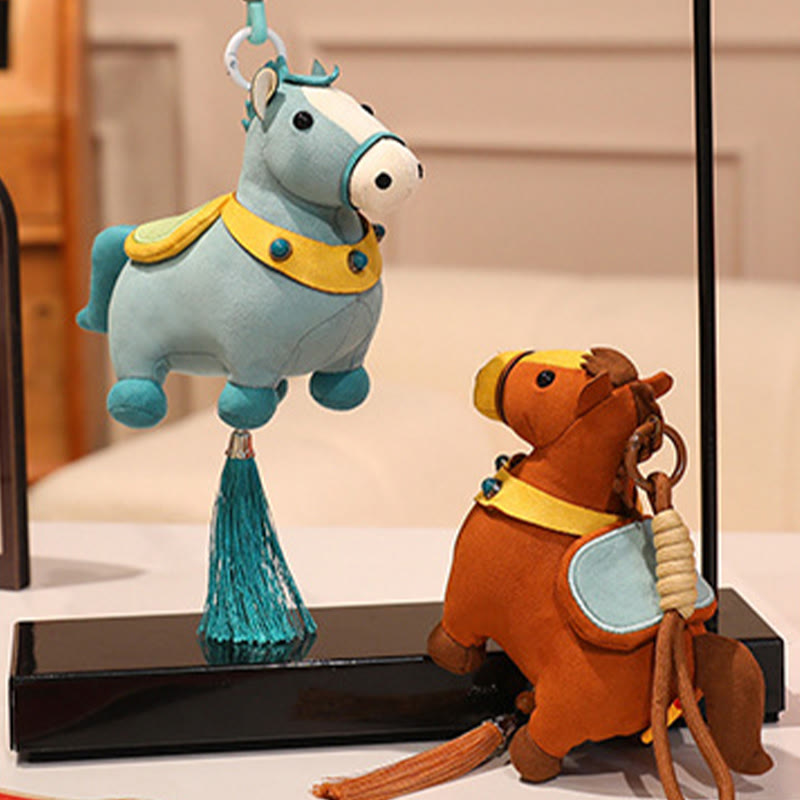 馬年用Buddha Stonesマルチカラー かわいい馬のタッセル豊かさロープ 吊り下げ装飾 - image 21