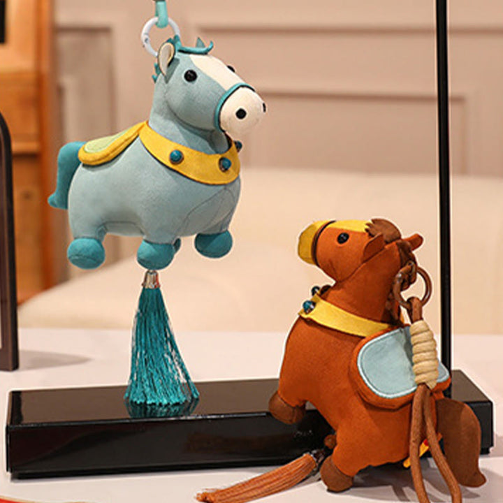 馬年用Buddha Stonesマルチカラー かわいい馬のタッセル豊かさロープ 吊り下げ装飾 - image 21