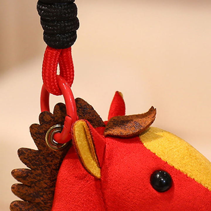 馬年用Buddha Stonesマルチカラー かわいい馬のタッセル豊かさロープ 吊り下げ装飾 - image 5