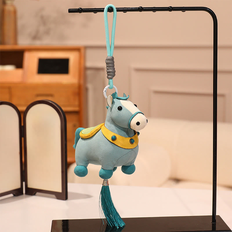 馬年用Buddha Stonesマルチカラー かわいい馬のタッセル豊かさロープ 吊り下げ装飾 - image 12