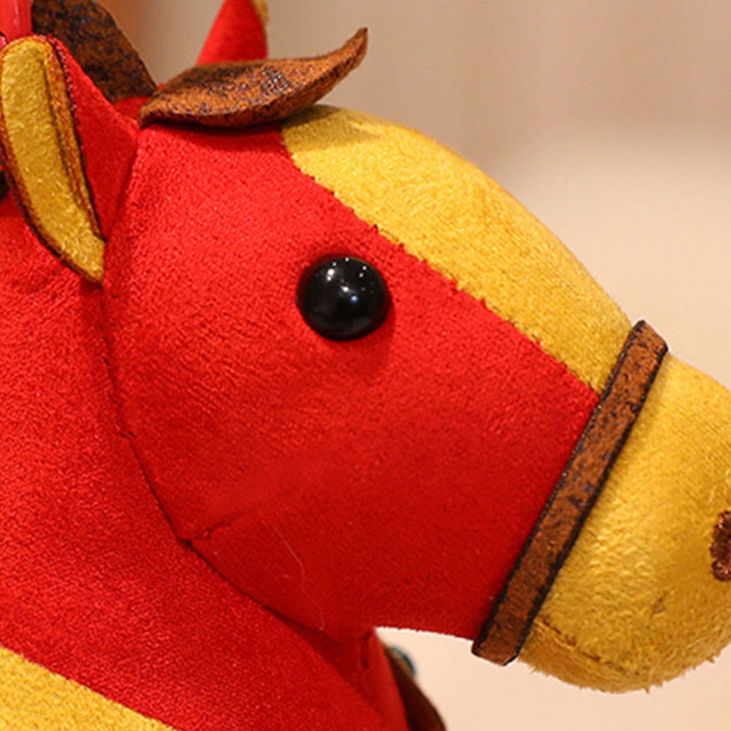 馬年用Buddha Stonesマルチカラー かわいい馬のタッセル豊かさロープ 吊り下げ装飾 - image 6