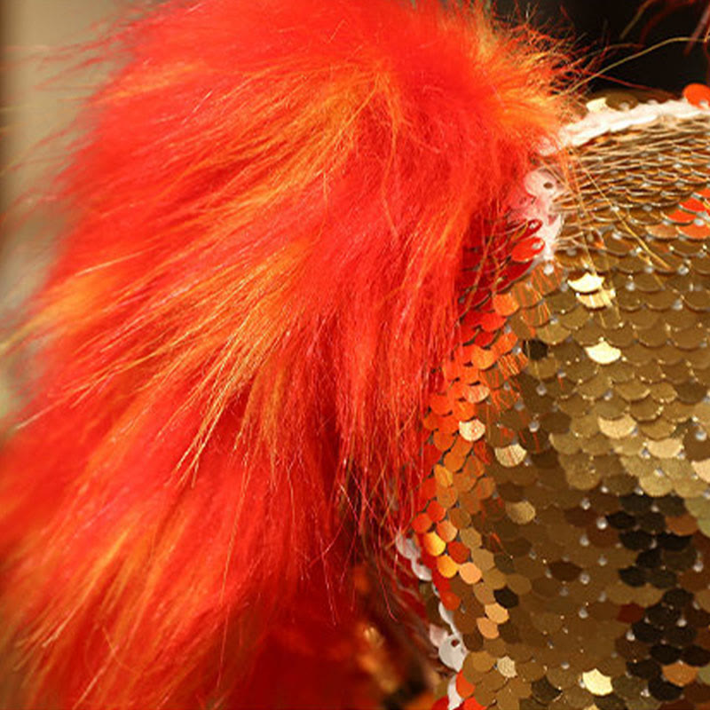 Buddha Stones馬年 スパンコールデザイン ぬいぐるみ ポニー ぬいぐるみ 家の装飾 - image 2