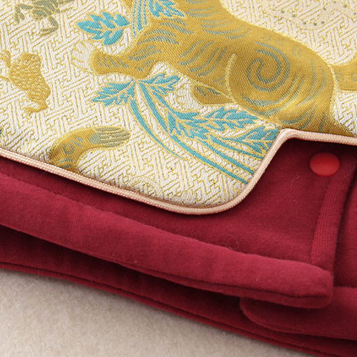 Buddha Stones 2点セット 冬 かわいい タイガーデザイン ベビー 幼児 男の子 コットン 長袖 タンスーツ 伸縮性ウエスト パンツ ポケット付き 衣装セット - image 9