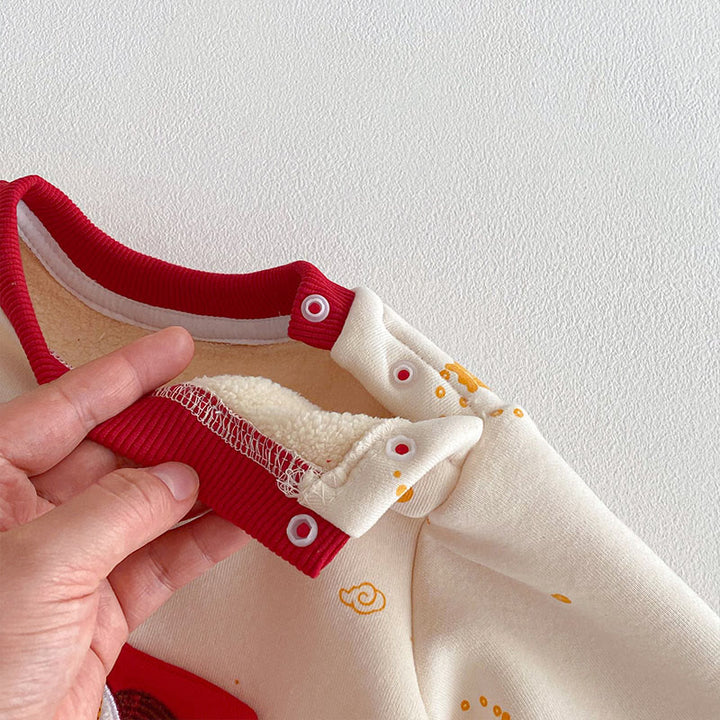 Buddha Stones冬 午年デザイン 女の子 男の子 コットン 長袖 ワンピース ロンパース - image 11