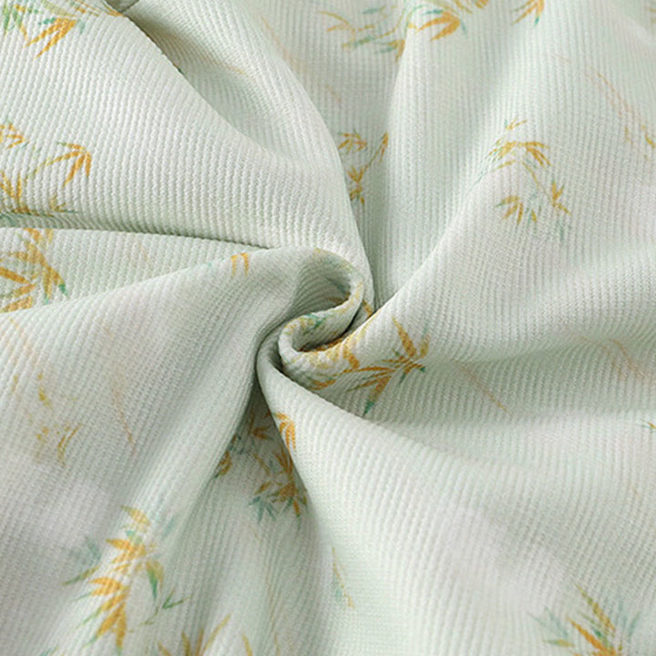 Buddha Stonesと春と秋、竹の花のデザイン、女の子用コットン長袖ワンピースロンパース - image 11