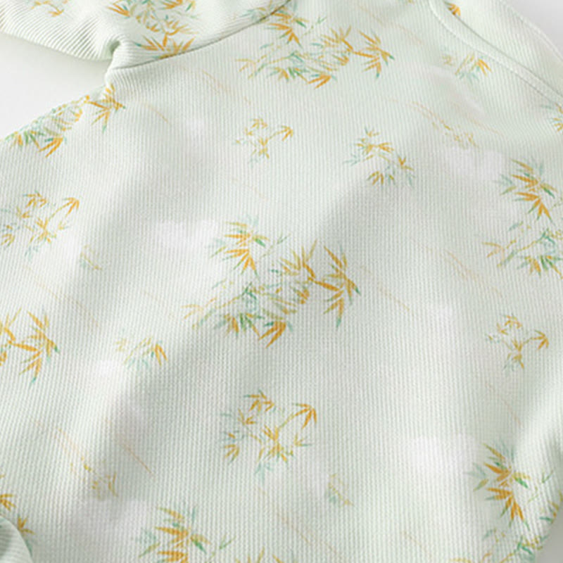 Buddha Stonesと春と秋、竹の花のデザイン、女の子用コットン長袖ワンピースロンパース - image 9