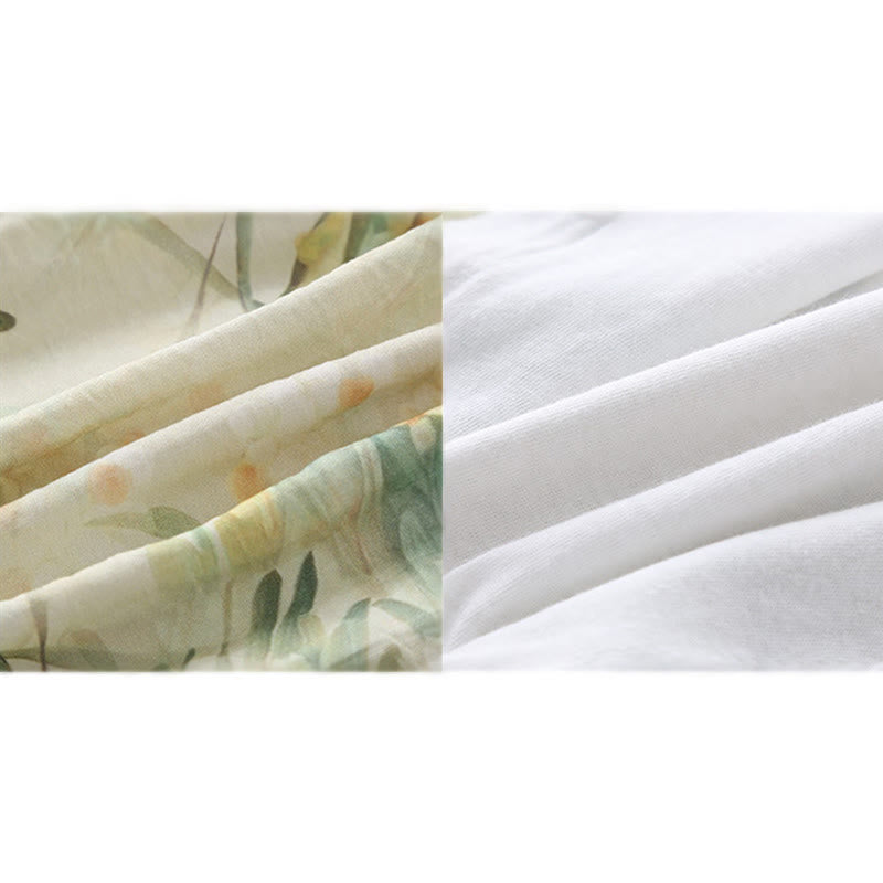 Buddha Stones、春、秋、ベージュ、花、緑の草のデザイン、ベビーガール、コットン、長袖、ワンピース、ロンパース - image 16