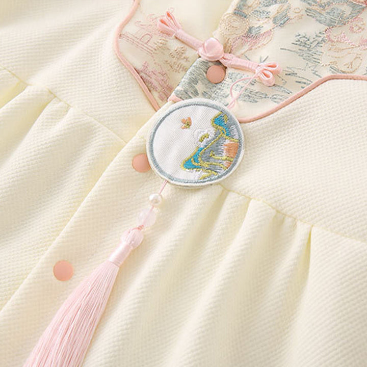 Buddha Stones春秋用 パビリオンデザイン ベビーガール コットン 長袖 ワンピース ロンパース - image 6