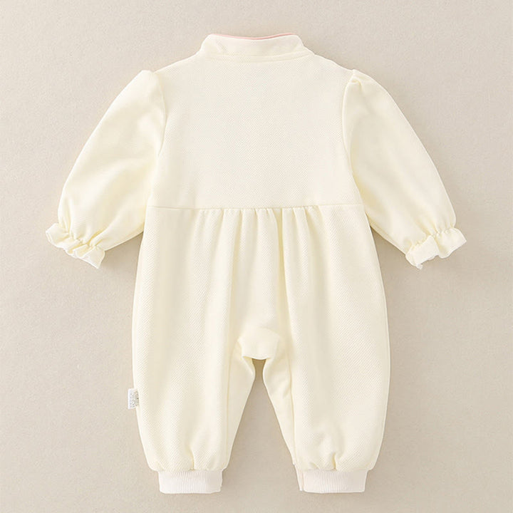 Buddha Stones春秋用 パビリオンデザイン ベビーガール コットン 長袖 ワンピース ロンパース - image 1