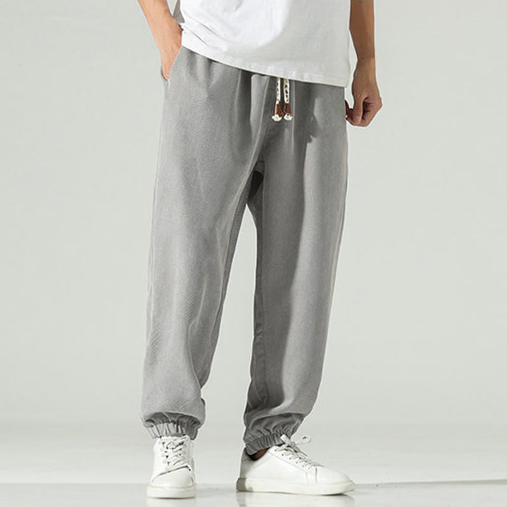 Buddha Stones秋 無地 コーデュロイ 刺繍デザイン メンズ ハーレムパンツ ポケット付き - image 21