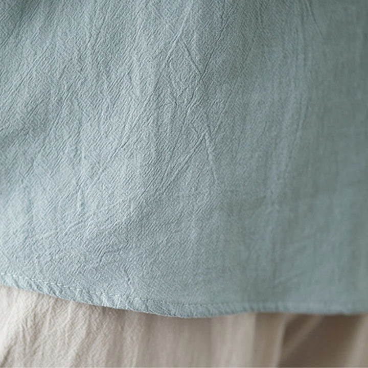 Buddha Stonesレディース 春 刺繍 花柄 スタンドカラー 長袖 コットンシャツ - image 16