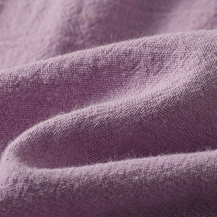 Buddha Stonesレディース 春 レトロ 無地 シンプル 刺繍 デザイン 長袖 コットン シャツ ポケット付き - image 5