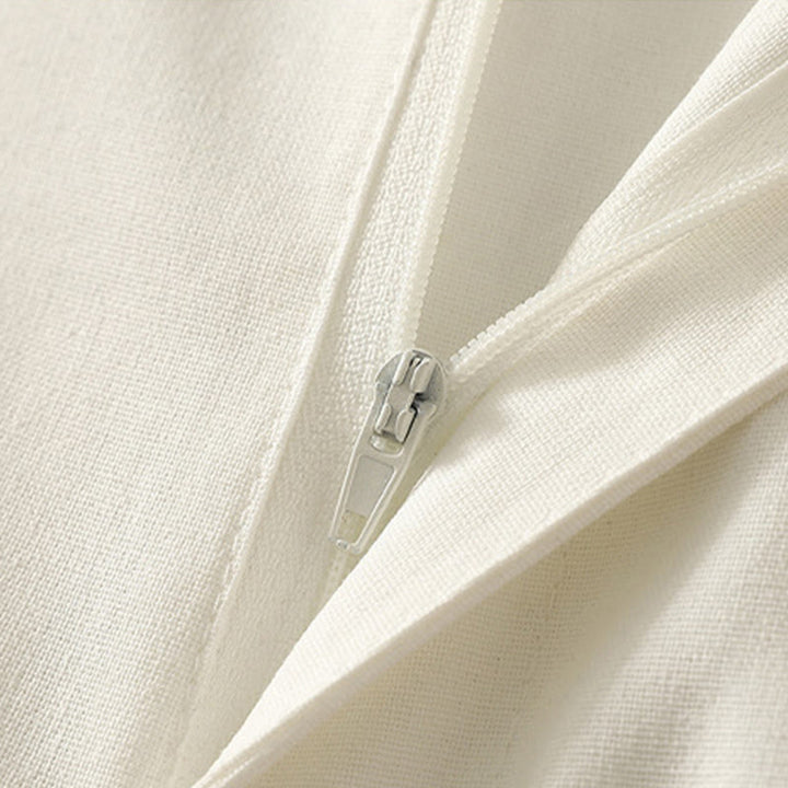 Buddha Stonesレディース 刺繍 伸縮性ウエストバンド ジッパーデザイン コットン ワイドレッグパンツ ポケット付き - image 7