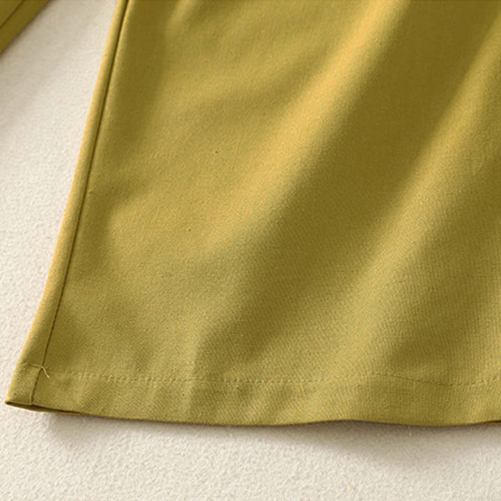 Buddha Stonesレディース 刺繍 伸縮性ウエストバンド ジッパーデザイン コットン ワイドレッグパンツ ポケット付き - image 15