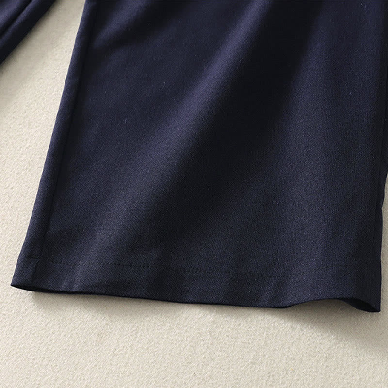 Buddha Stonesレディース 刺繍 伸縮性ウエストバンド ジッパーデザイン コットン ワイドレッグパンツ ポケット付き - image 20