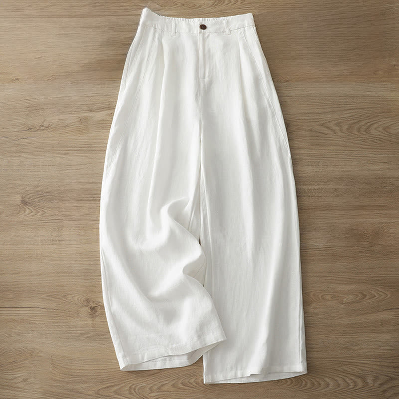 Buddha Stonesレディース 秋冬通勤 無地 ジッパーデザイン コットン ワイドレッグパンツ ポケット付き - image 6