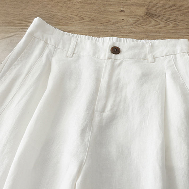 Buddha Stonesレディース 秋冬通勤 無地 ジッパーデザイン コットン ワイドレッグパンツ ポケット付き - image 8