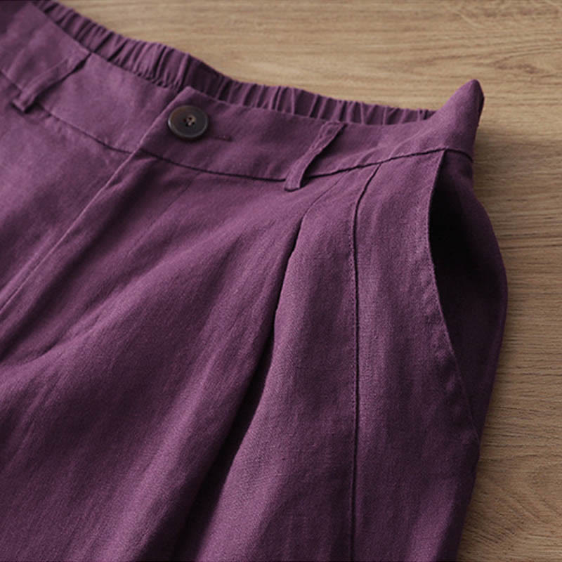 Buddha Stonesレディース 秋冬通勤 無地 ジッパーデザイン コットン ワイドレッグパンツ ポケット付き - image 32