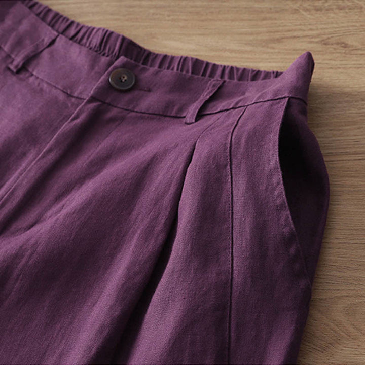 Buddha Stonesレディース 秋冬通勤 無地 ジッパーデザイン コットン ワイドレッグパンツ ポケット付き - image 32