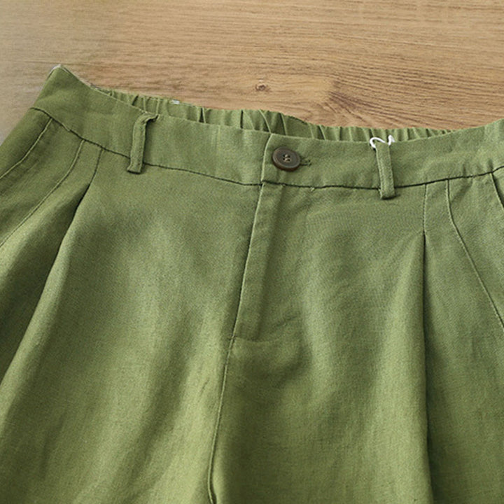 Buddha Stonesレディース 秋冬通勤 無地 ジッパーデザイン コットン ワイドレッグパンツ ポケット付き - image 23