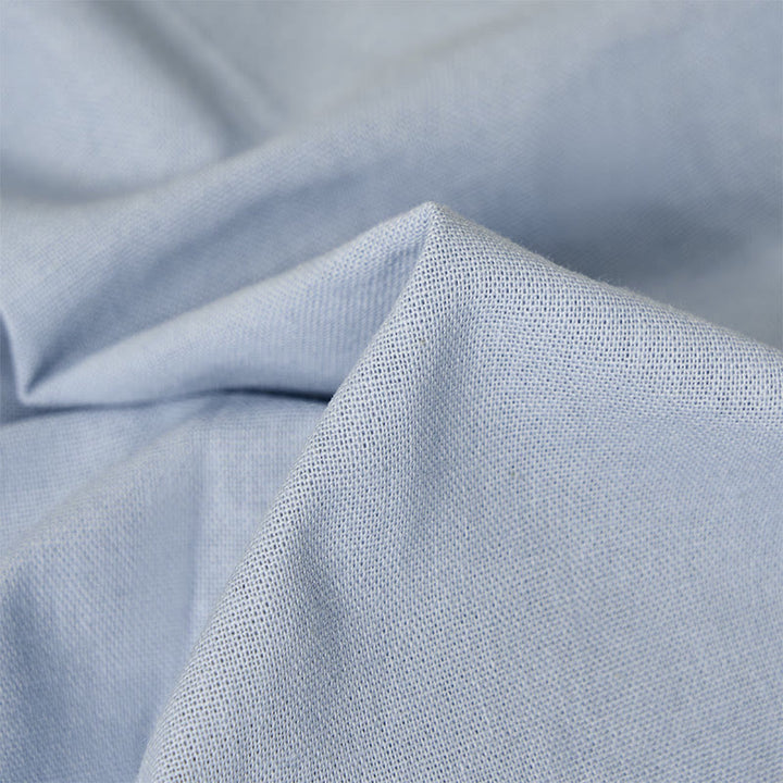 Buddha Stones秋冬 無地 ボタンデザイン 七分袖 コットン レディース ミディドレス ポケット付き - image 5