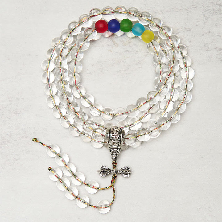 Buddha Stones金剛杵 チャーム 琉璃 108玉 霊力 強さマーラー数珠 - リューリ - image 0