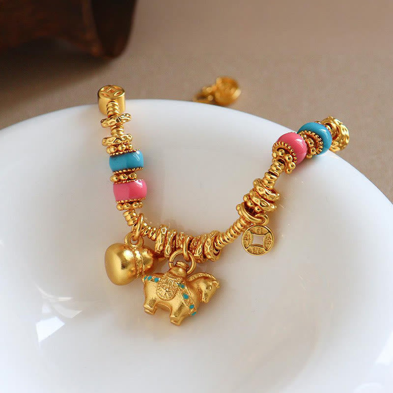 Buddha Stones午年 ひょうたん 銅貨 銅天秤ブレスレット - image 4