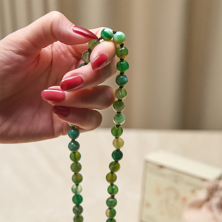 Buddha Stonesビーズマラカイトタッセル守護ブレスレット - image 4