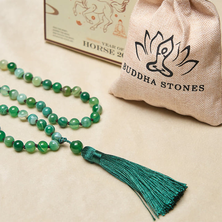 Buddha Stonesビーズマラカイトタッセル守護ブレスレット - image 5