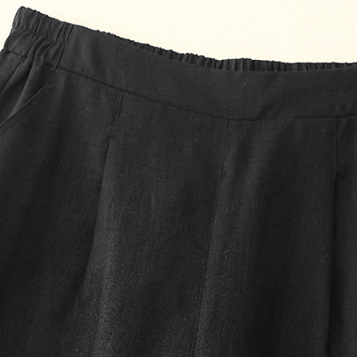 Buddha Stonesレディース 春 無地 シンプル 7-8丈 コットンパンツ ポケット付き - image 7