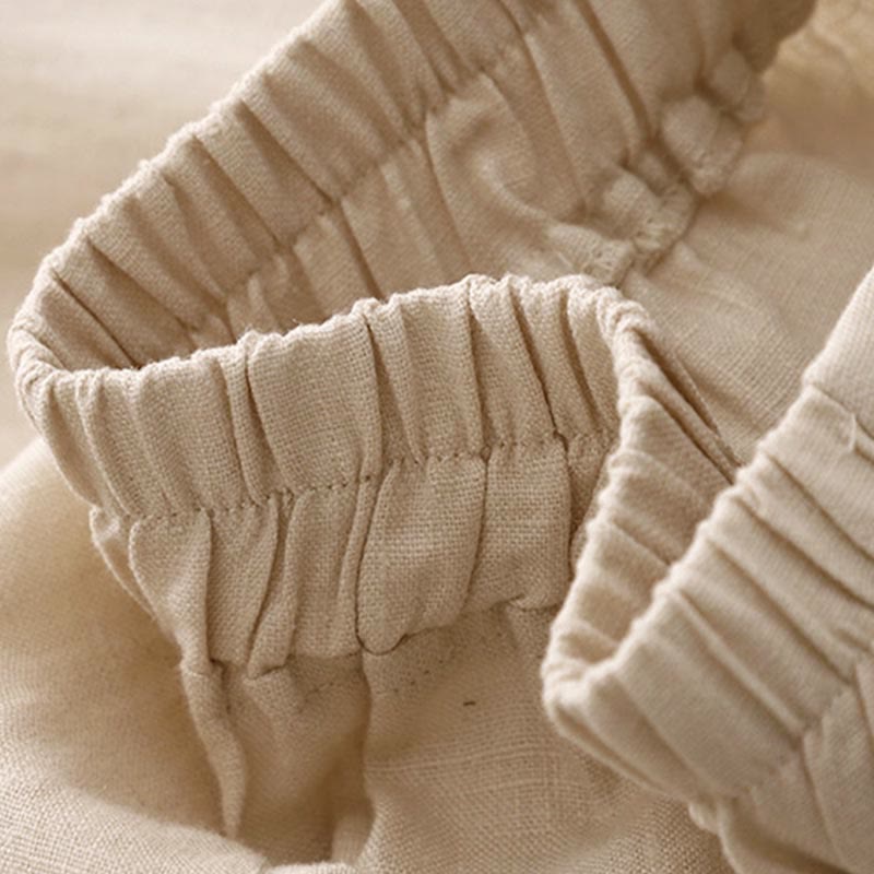 Buddha Stonesレディース 春 無地 シンプル 7-8丈 コットンパンツ ポケット付き - image 14