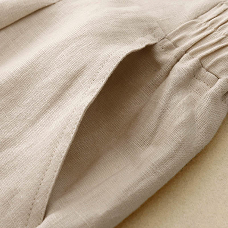 Buddha Stonesレディース 春 無地 シンプル 7-8丈 コットンパンツ ポケット付き - image 16