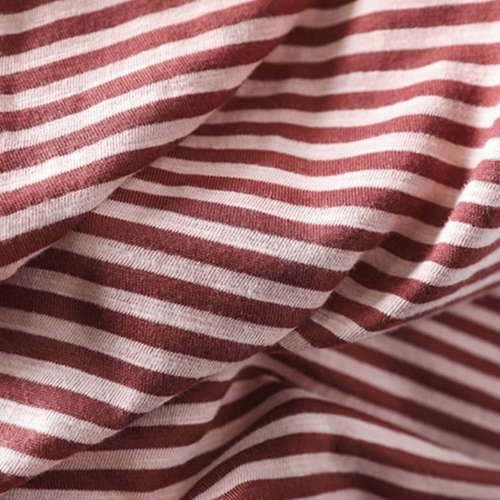 Buddha Stones春 ストライプ柄 長袖 レディース コットン パーカー - image 10