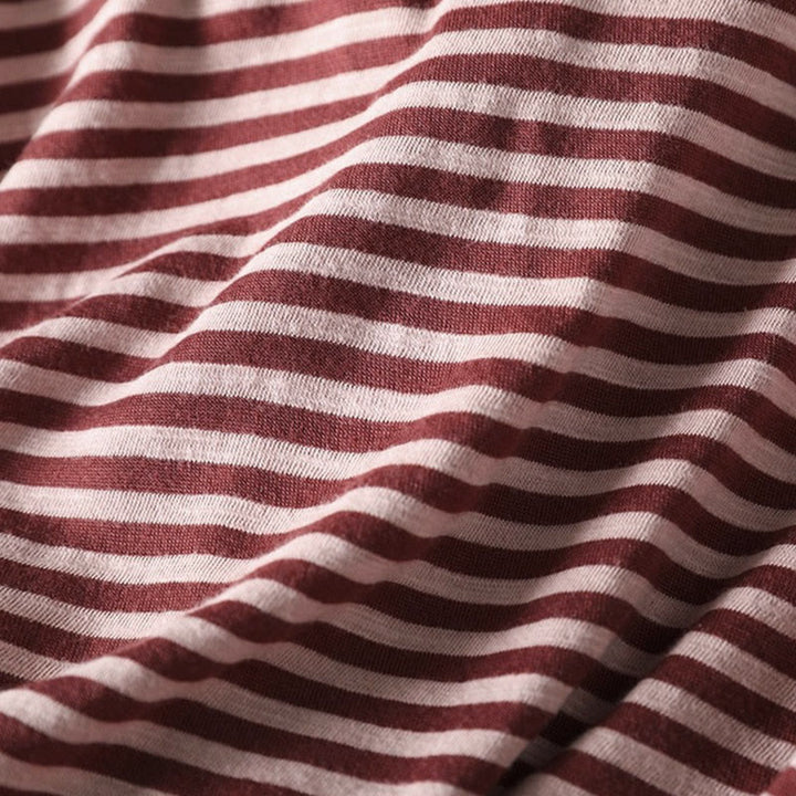 Buddha Stones春 ストライプ柄 長袖 レディース コットン パーカー - image 11