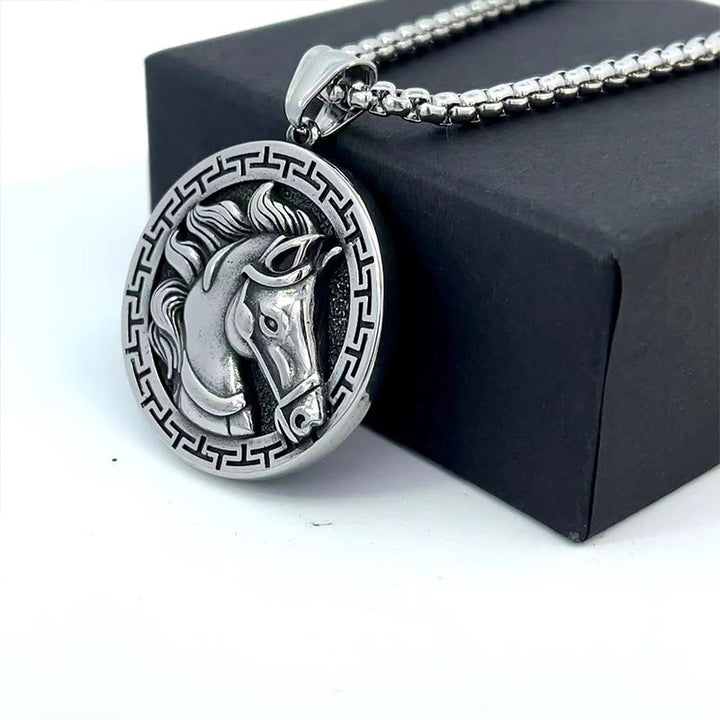 Buddha Stones馬年 チタン鋼 バランスネックレス ペンダント - image 3