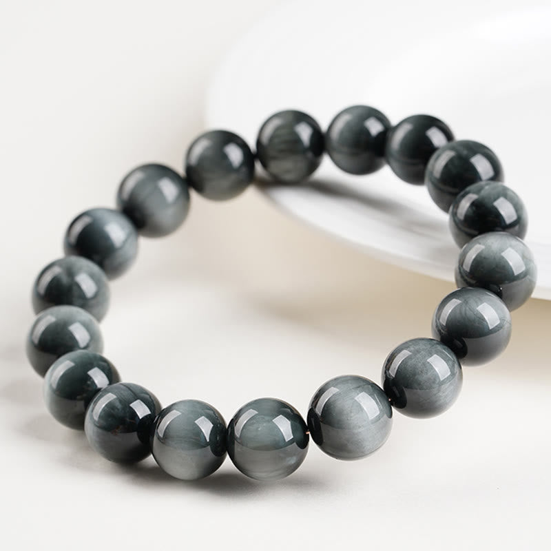 Buddha Stonesイーグルアイストーン ポジティブカーム ビーズブレスレット - image 1