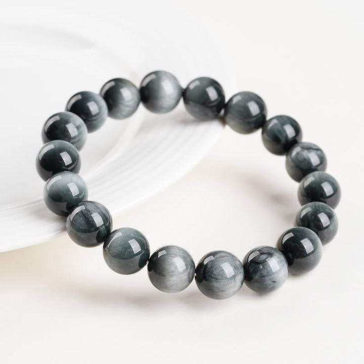 Buddha Stonesイーグルアイストーン ポジティブカーム ビーズブレスレット - image 3