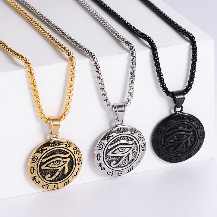 Buddha Stonesチタンスチール イービルアイ バランス ネックレス ペンダント - image 3