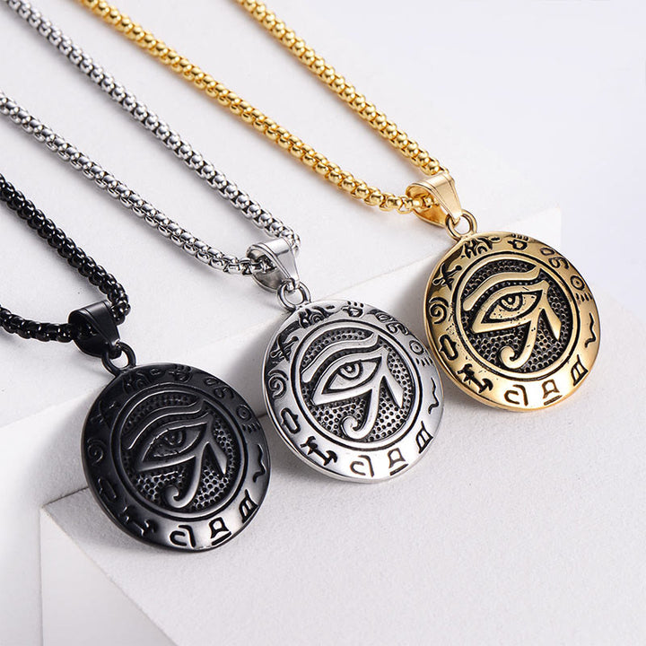 Buddha Stonesチタンスチール イービルアイ バランス ネックレス ペンダント - image 4