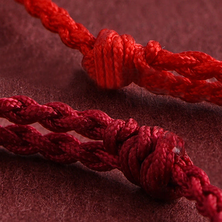 Buddha Stonesひょうたん桃の木ロープ調節可能な富と幸運ブレスレット - image 10