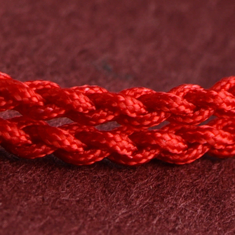 Buddha Stonesひょうたん桃の木ロープ調節可能な富と幸運ブレスレット - image 8